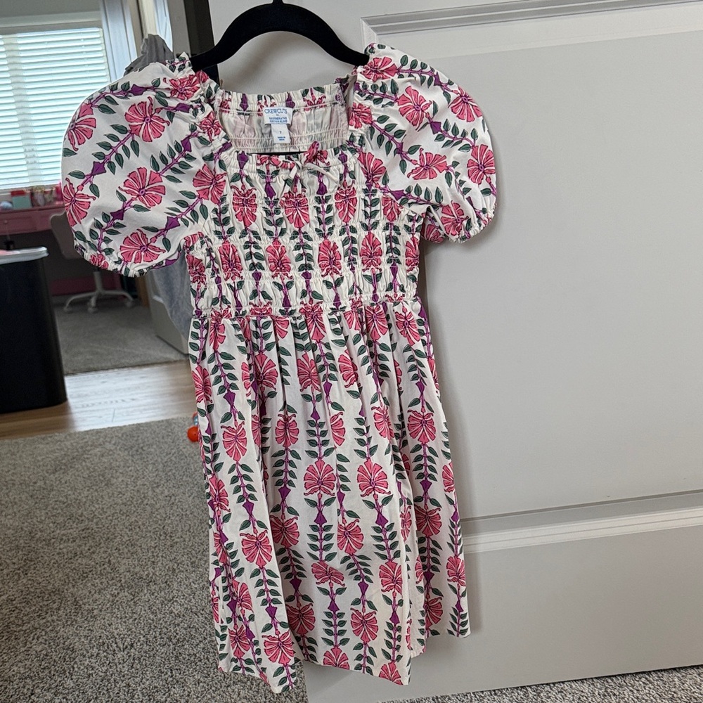 Crewcuts Pink and White Floral Kids Dress